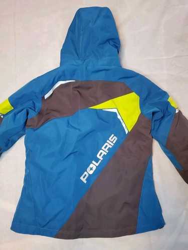 Polaris TECH54 Switch Back Snowmobile Blue Full Zip Winter Jacket Coat YOUTH L - Picture 4 of 11