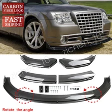 Carbon Fiber Style For Chrysler 300 SRT8 Front Bumper Chin Lip Spoiler Splitter