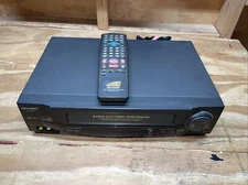 SHARP VC-H812U(A) HiFi Stereo 4 Head VHS VCR w/ OEM REMOTE & AV CABLES TESTED!!
