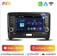 RADIO 2 DIN 7" PER AUDI TT 8J ANDROID BLUETOOTH USB GPS NAVIGATORE CARPLAY 2/32