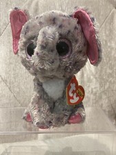 Beanie Boo Babies TY SPECKS Elephant Sparkly Pink Purple 2015 Current Glittery