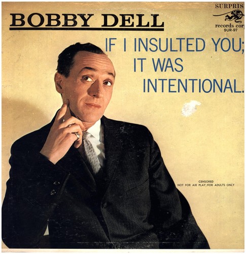 BOBBY DELL If I Insulted You, Was Intentional 1961 SURPRISE MONO COMEDY LP VINYL - Picture 24 of 24
