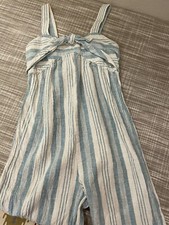 Hope And Henry Stripe Romper 6, Copped Leg