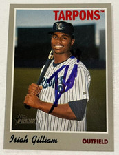 ISIAH GILLIAM SIGNED 2019 TOPPS HERITAGE MINOR LEAGUE BASEBALL CARD AUTO