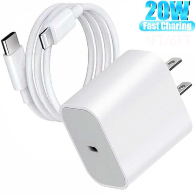 Fast Charger USB-C PD Power Adapter Cable Cord for Apple iPhone 14 13 12  Pro Max