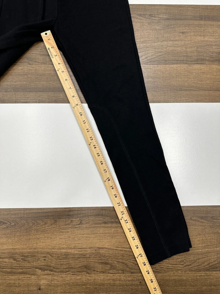 J Crew Mujer Talla 2 Negro Rayón Nylon Suave Espalda Cremallera Gruesa Leggings Pantalones Foto 3 de 4