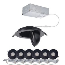 Gimbal Led Recessed Light 4 Inch Black 9w 360  Rotation Directional Adjustable E