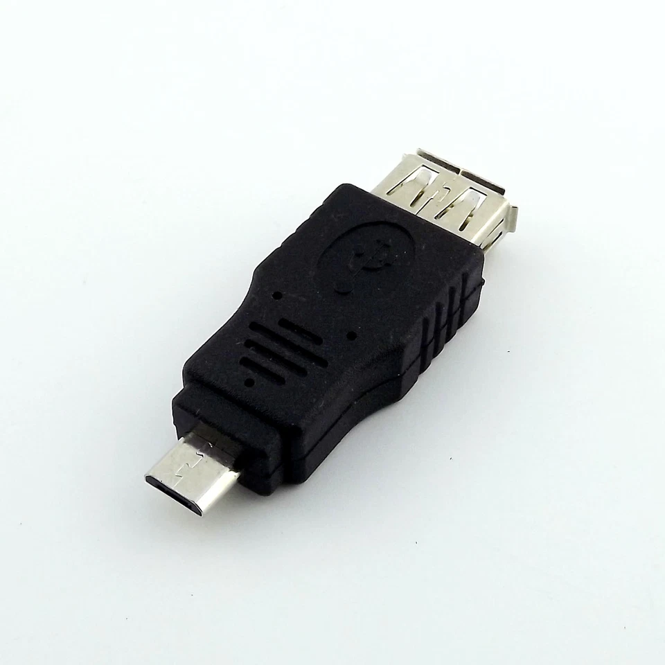 10pcs USB 2.0 A Female Jack to Micro-B 5 Pin Male Plug OTG Adapter Connector F/M - Image 3 of 4