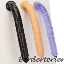 Huge Long Anal Black Dildo Anal Masturbation Dilator Deep-In Anal Strip Buttplug