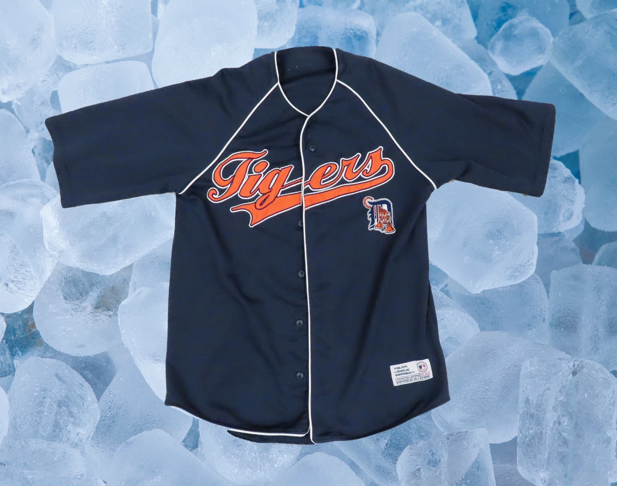 Vintage Detroit Tigers MLB True Fan Series Baseball Jersey Adult Size Large