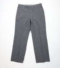 Vintage 70s Streetwear Mens 34x30 Worsted Wool Chambray Wide Leg Chino Pants USA