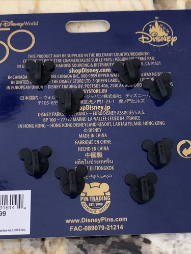 Disney Walt Disney World 50th Celebration 4 Parques Iconos Pin Set Nuevo con Tarjeta - Imagen 6 de 10