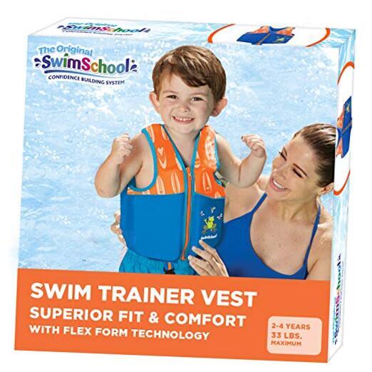 SwimSchool Kids Swim Trainer Vests for Toddlers Ages 26 Boys/Girls