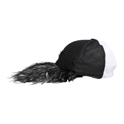 DOLCE & GABBANA Hat White Black Polka Dot Feathers Baseball  display picture 2