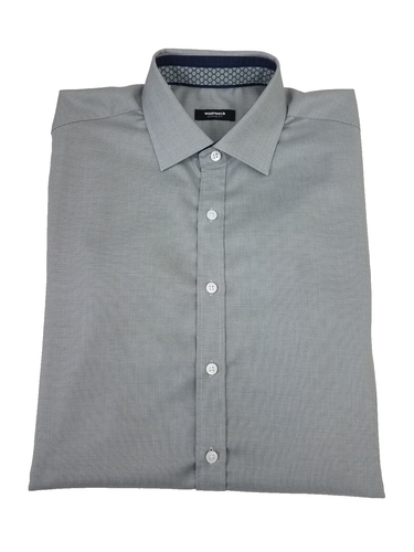 Walbusch extraglatt neuwertiges Hemd Gr. 42 L regular fit Herren langarm grau