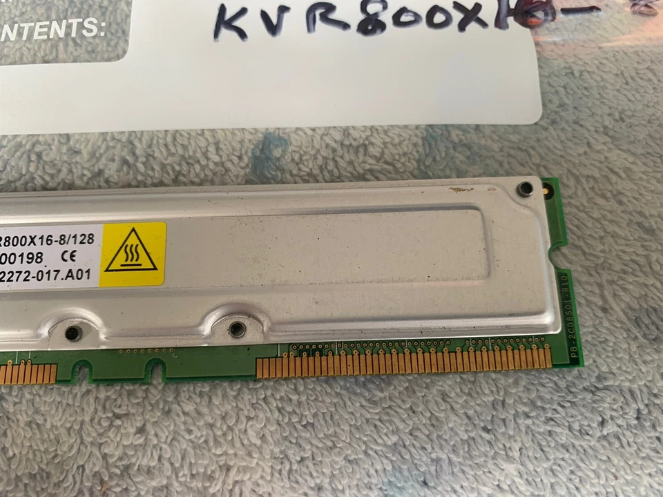 Kingston KVR800X16-8/128 128MB Non-ECC RDRAM PC800 800 Mhz - Image 4 of 4