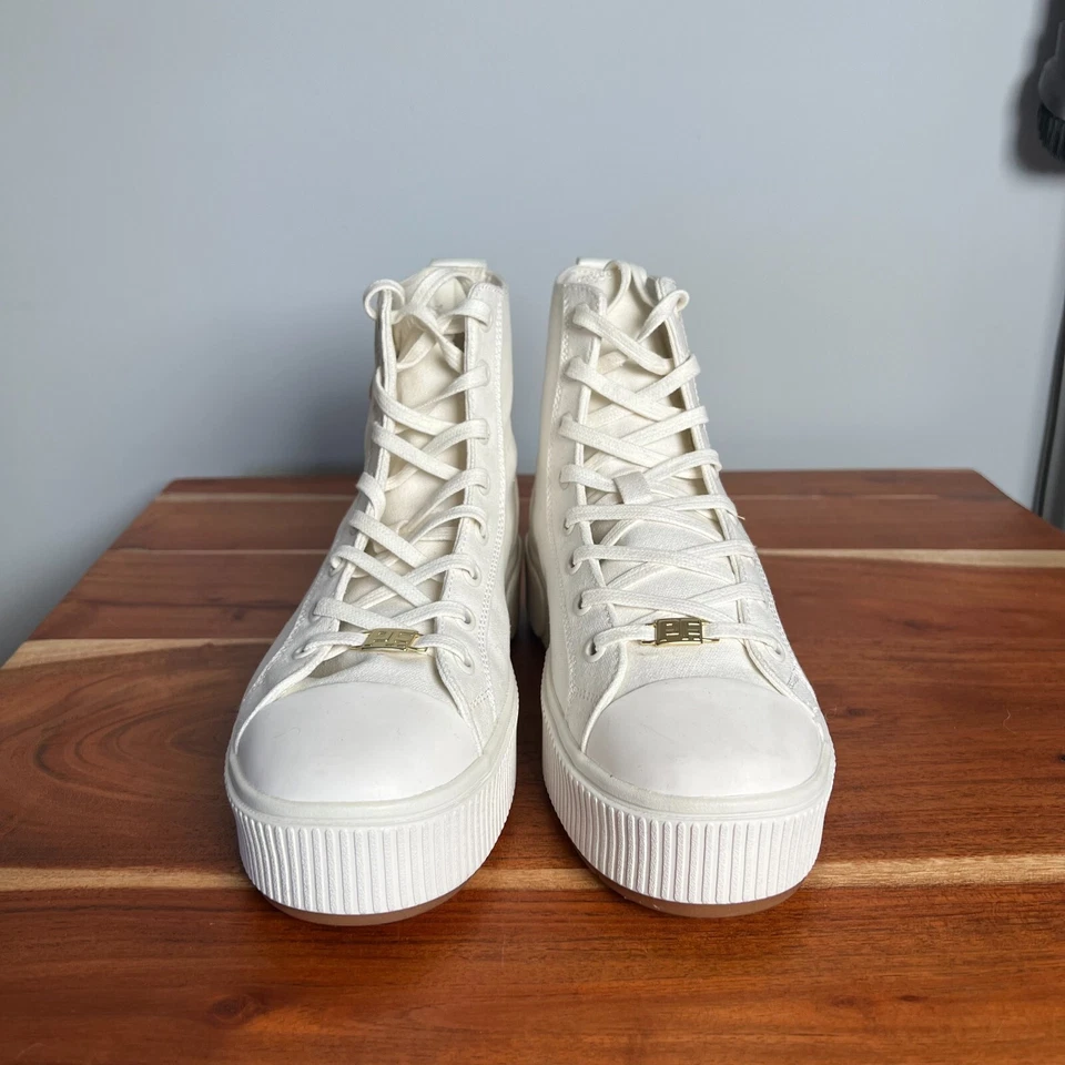 PF Flyers High Top Canvas Sneakers Allston Womens Sz 8 NWOT White AP23C1SS-065 - Image 3 of 4