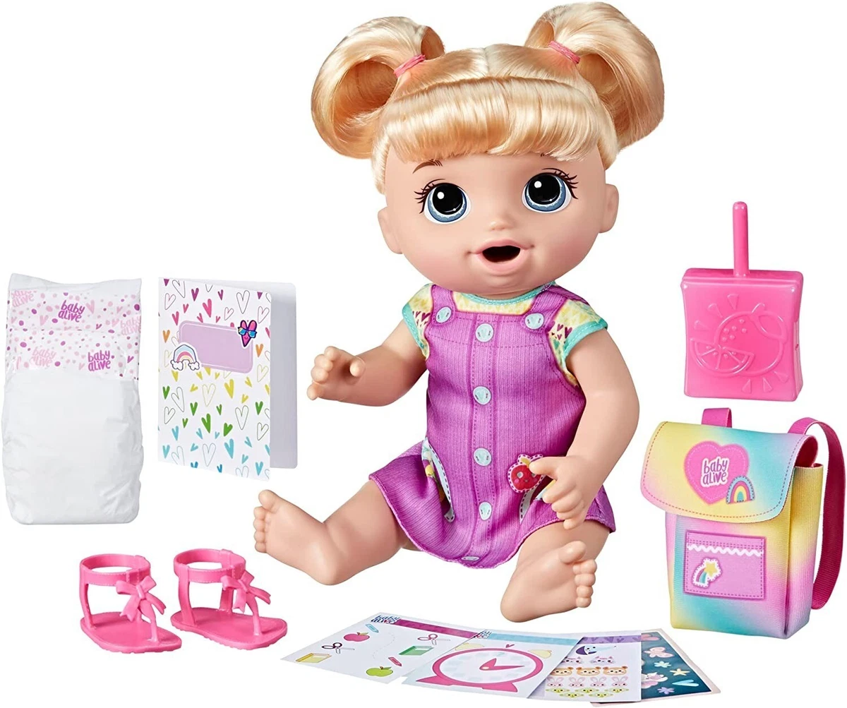 Baby Alive Time for School Baby Doll Set, Back to School Toys for 3 Year Old Girls & Boys & Up, 12 inch Baby Doll, Blonde Hair ( Exclusive)