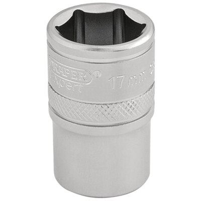 Draper Expert 16607 1/2'' Sq. Dr. 6 Point Metric Socket (17mm)