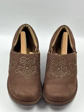 Ariat Women's Western Strathmore Studded Suede Clogs Brown Style 21203 Sz 6.5 B