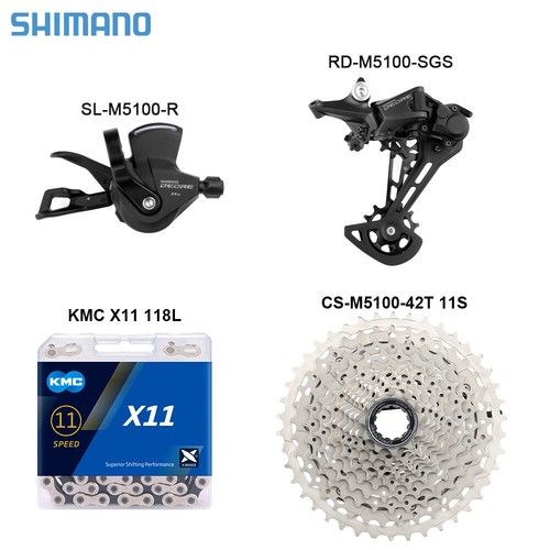 New SHIMANO Deore M5100 11 speed Drivetrain Groupset 42T/51T MTB - Picture 1 of 10