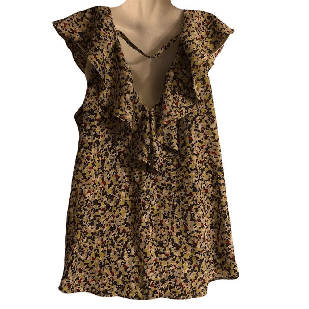 BCBGeneration top Size Large ruffled front back s… - image 5