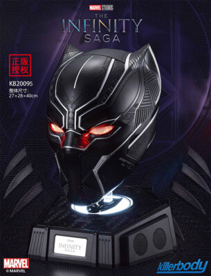 Killerbody Wearable Black Panther Helmet+Base W/ LED Eyes Cosplay Prop Colletion