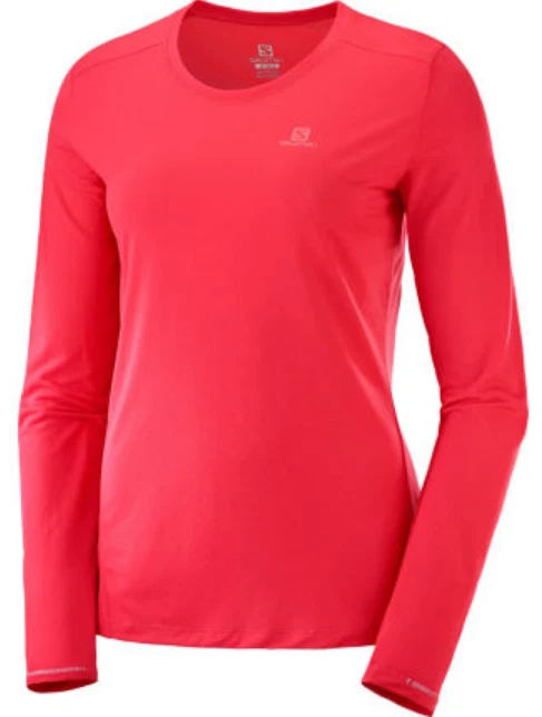 Salomon 女式 Agile LS T 恤长袖跑步衬衫 — 第 2/4 张图片