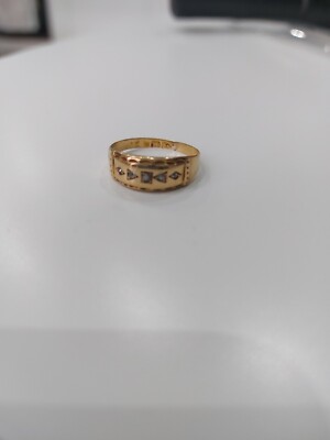 Antiker Diamantring 18 kt Gold fünf Steine alt Minenschliff 