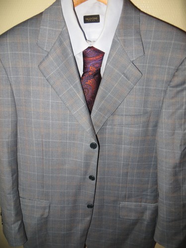 Canali Italy Blue Glen kariert kariert ganzjährig Wolle Sportmantel Blazer Anzug 40 50 - Bild 4 von 12