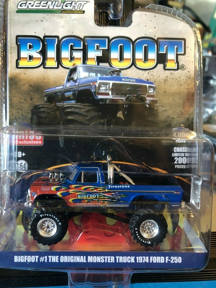 1/64 GREENLIGHT BIGFOOT #1 ORIGINAL 1974 FORD MONSTER TRUCK