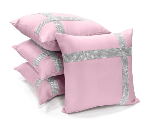 Luxury 4 Pack Filled Cushions Decorative Scatter Cushions Pillows Hollowfibre - Picture 19 of 62