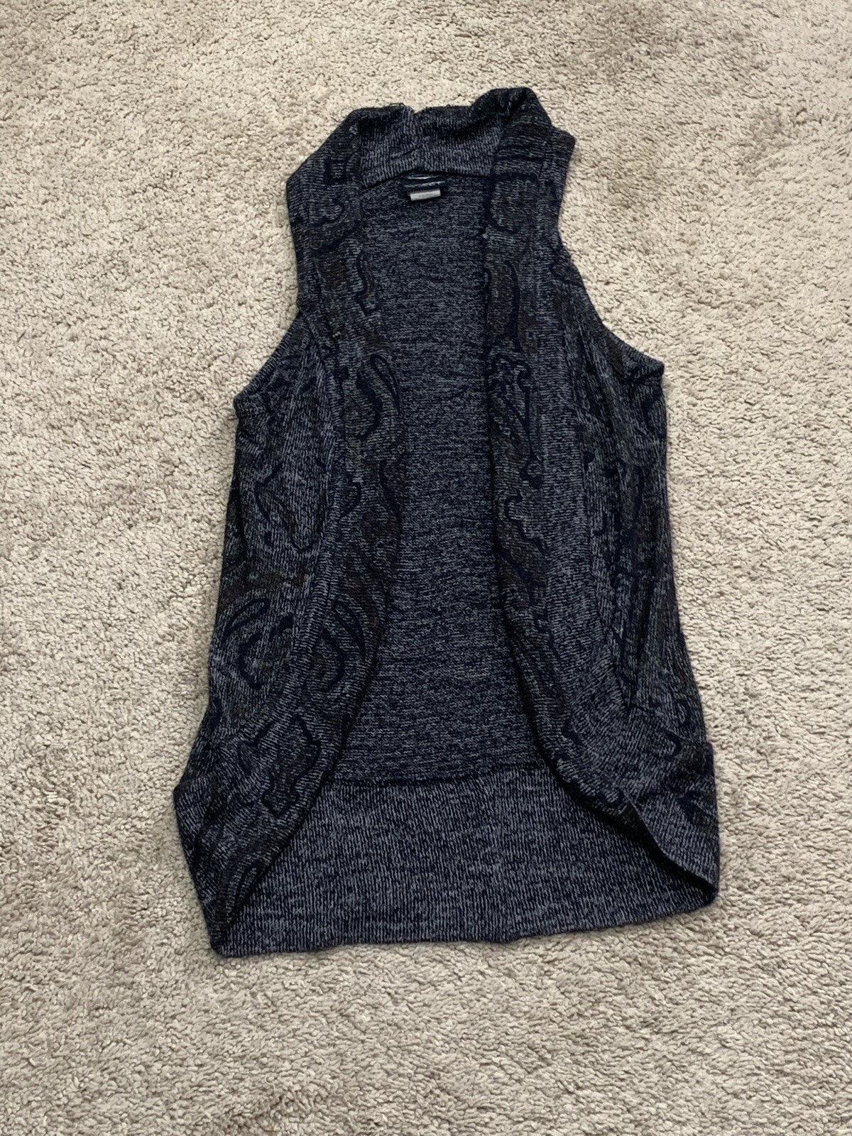 Daytrip Womens Cardigan Size Medium Multicolor Sleeveless Open Front Sweater