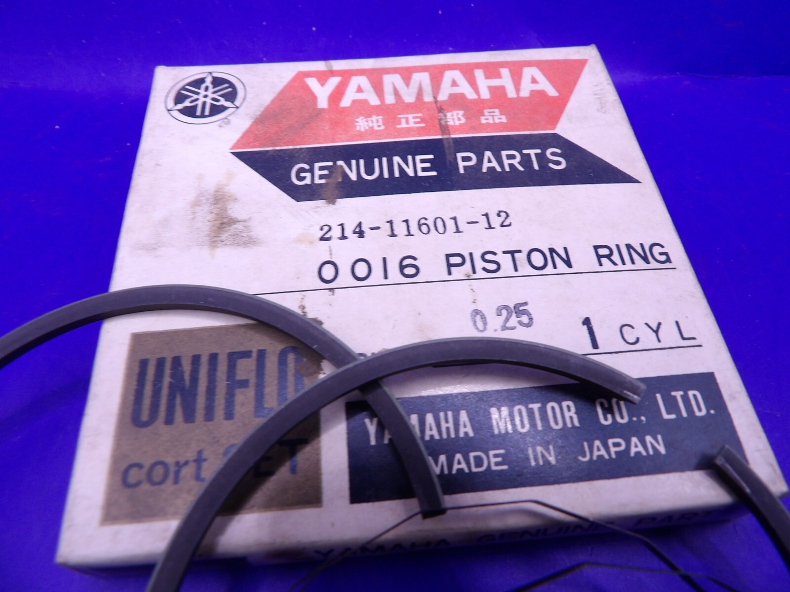 NOS Yamaha DT1 1968-1970 Genuine Oversize .25 1ST O/S Piston Rings 214-11601-12