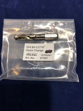 VOLKEL #67597 HSS 0.2716" SQUARE DRIVE QUICK CHANGE DRILL BIT GERMANY