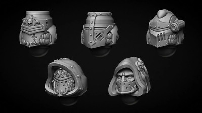 Liber Daemonica - Temple Helmets - Dark Angels Conversion Bits