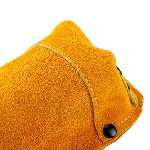 Fire Flame Resistant Split Cowhide Leather Electrodes/Welding Rod Bag Golden - Picture 6 of 9