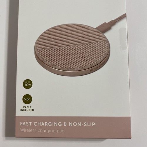 Native Union Drop Fast Charging 10W Qi Wireless Charger Charging Rose Pink NEW - Picture 5 of 8