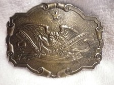 1975 Gander Mountain 2nd Amendment Belt Buckle RIGHT TO BEAR ARMS / gun Brass