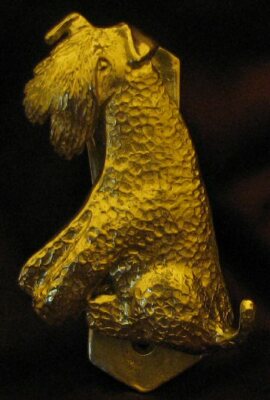 KERRY BLUE TERRIER Solo Door Knocker in Bronze