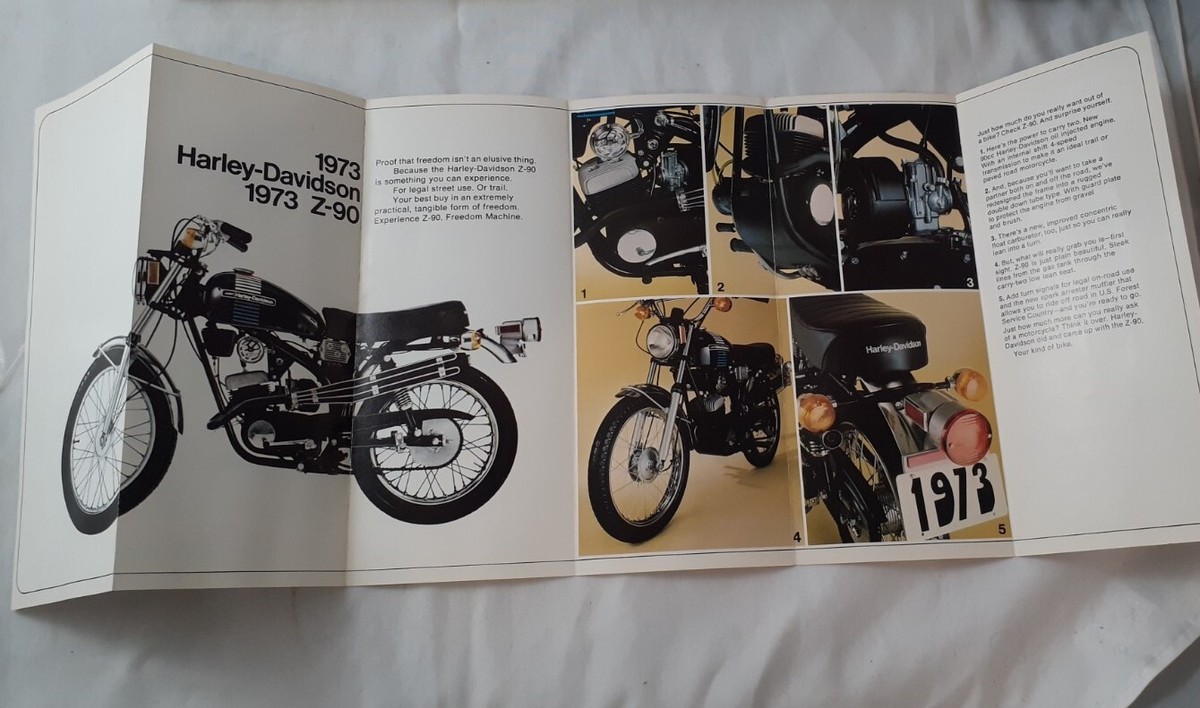 1973 Harley-Davidson ORIGINAL Z-90 Brochure NOS AMF