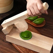 Mochi Skin Maker Wood Dough Press Traditional Snacks Dumpling Wrapper Maker