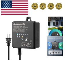 Low Voltage Landscape Transformer, 60W 120V AC to 24V DC, Landscape Lighting ...