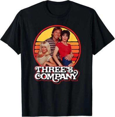 Three s Company T-Shirt 80s TV Show Roommates Retro Tee