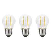 SPL E27 Led-Lampe Kugel 2W 120Lm 2500K Extra Warmweiß 3 StüCk Dimmbar
