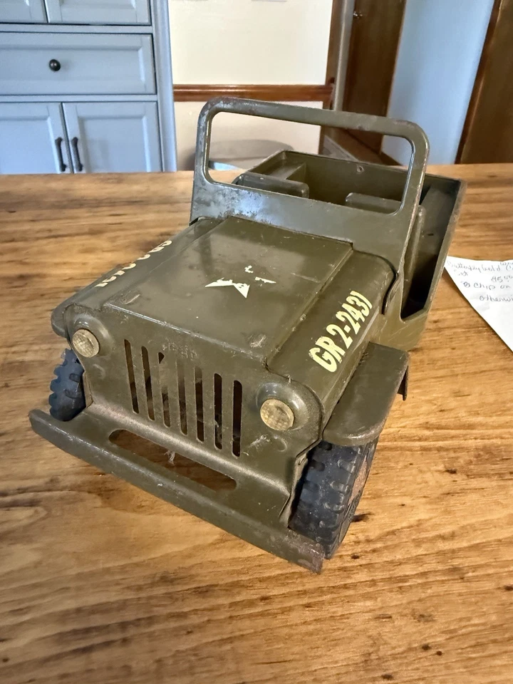 Tonka Jeep Army Military Commander carro de metal aço prensado vintage Gr 2-2431 - Imagem 2 de 4