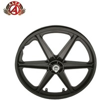 Bicicleta ALTA 20” Old School DELANTERA BMX/Freestyle 6 radios Tuff Mag rueda NEGRA.