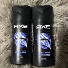 2-   Axe Men's Phoenix Crushed Mint  Rosemary 12H Body Wash 16 Oz  Lot Of 2   