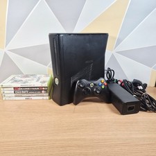 Microsoft Xbox 360 S 1439 Home Console with Controller, Cables & 5x Video Games