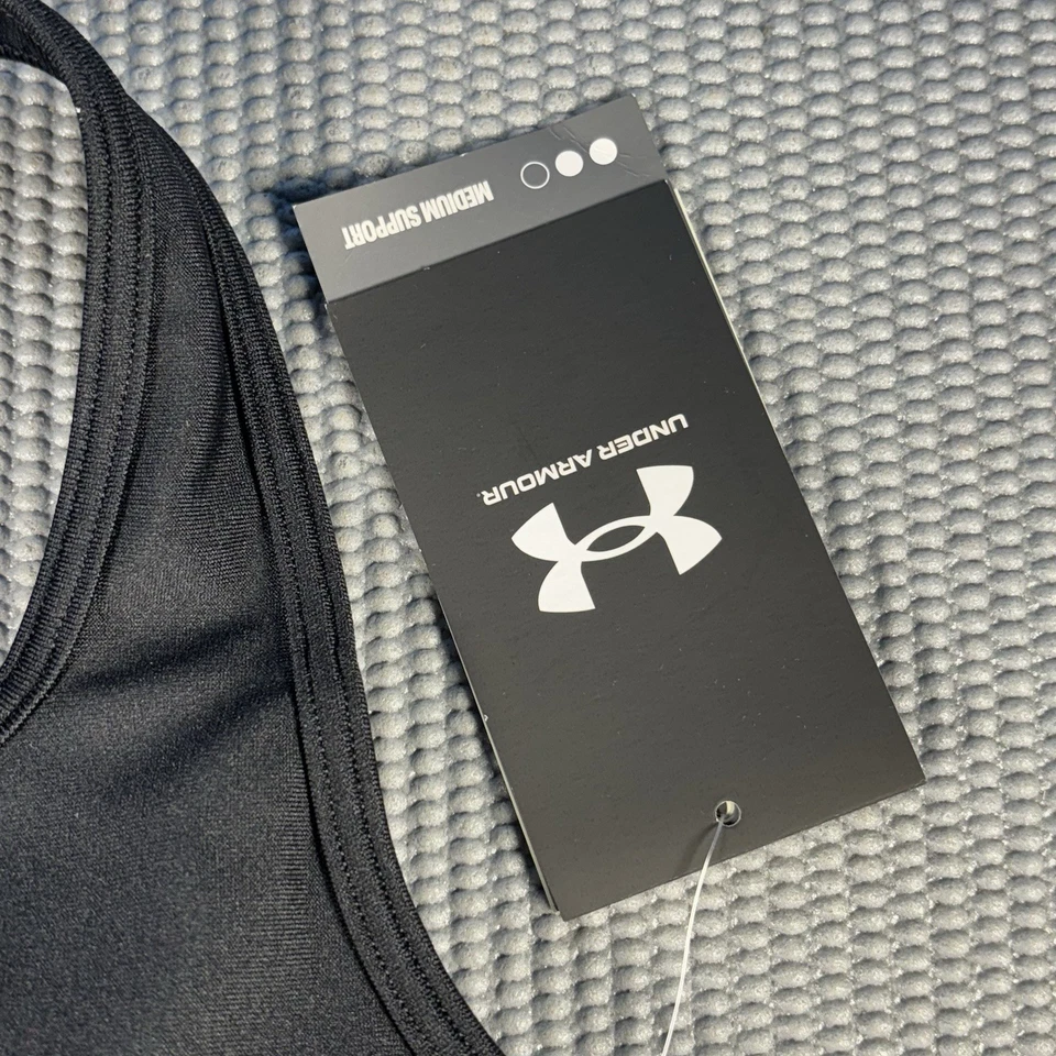 Sujetador deportivo Under Armour Mid Crossback NUEVO para mujer pequeño negro (soporte medio) Foto 2 de 4